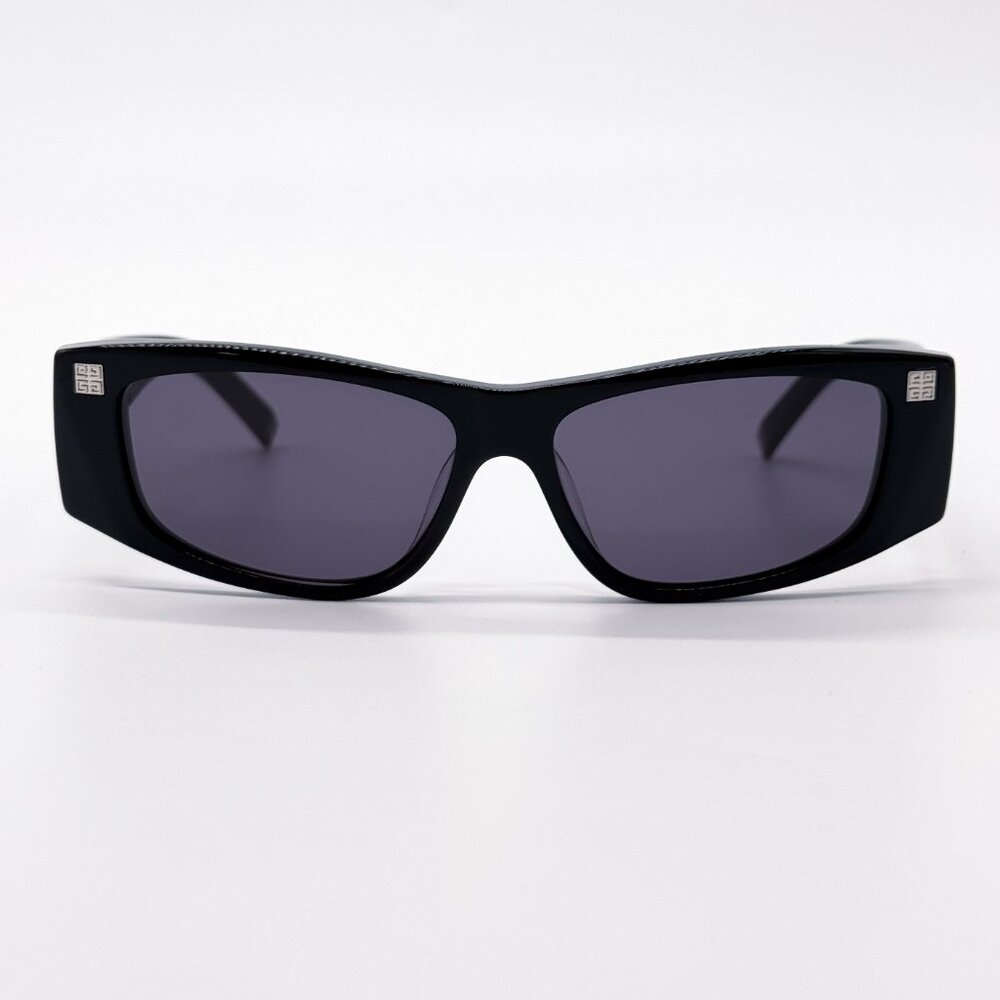 NEW GIVENCHY GV40048F 01A SHINY BLACK/GREY WOMEN SUNGLASSES GIVENCHY - Picture 4 of 9
